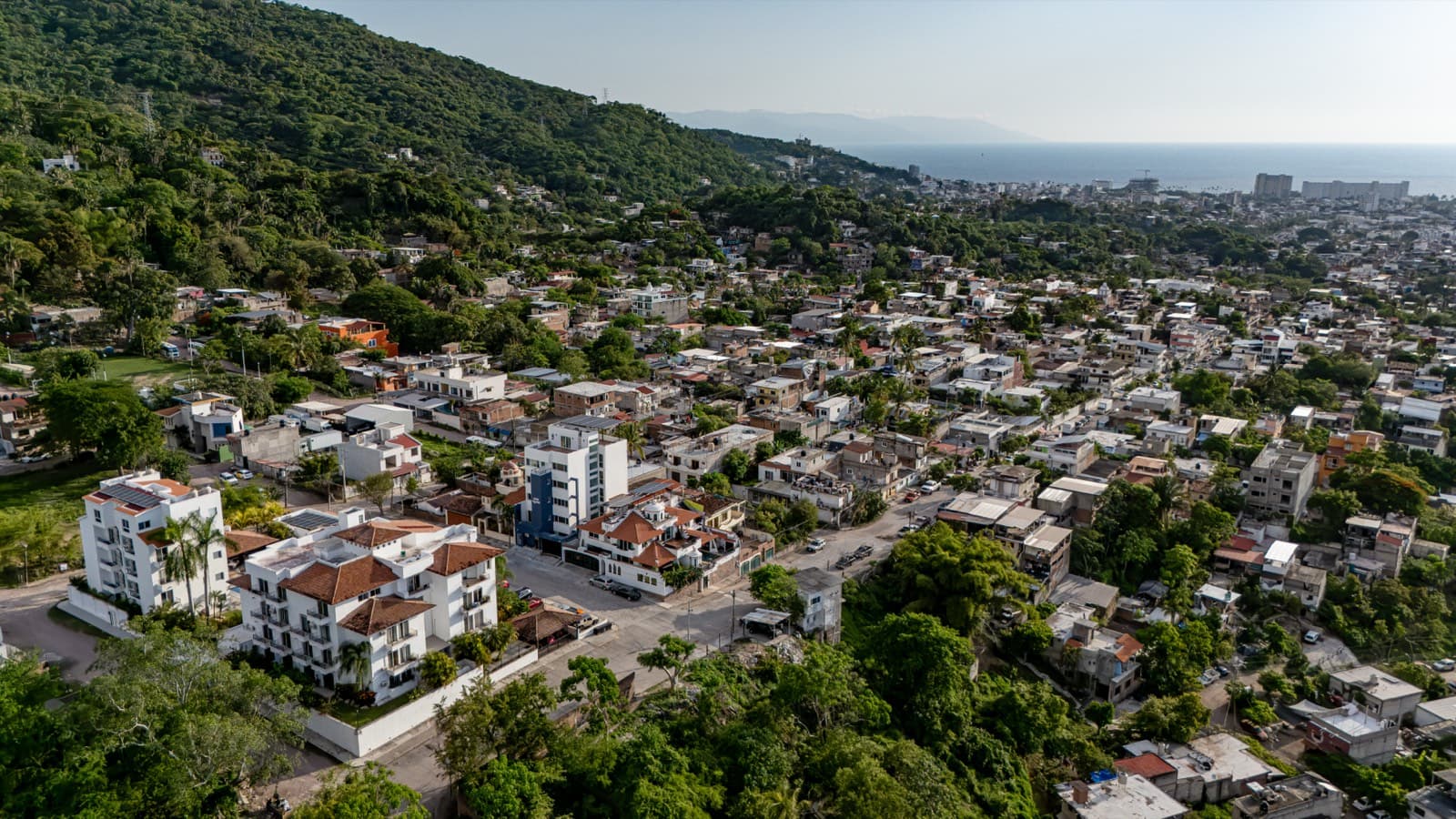 Vista aérea del entorno en Puerto Vallarta